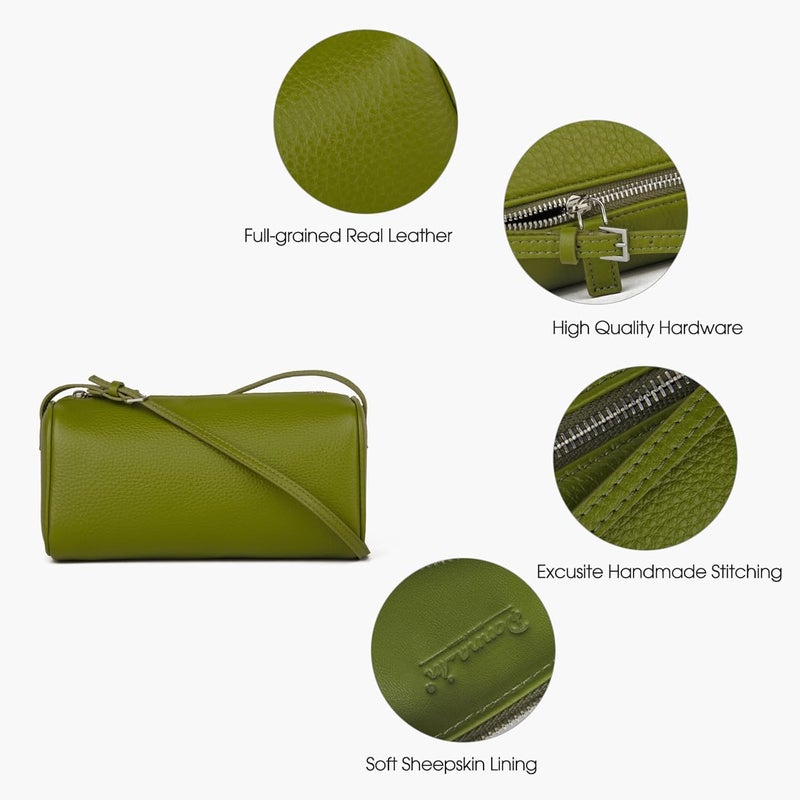 DONNAIN Premium Full-Grained Leather Crossbody Purses for Women, Hobo Bags for Women Crossbody with Adjustable Strap - Image 5